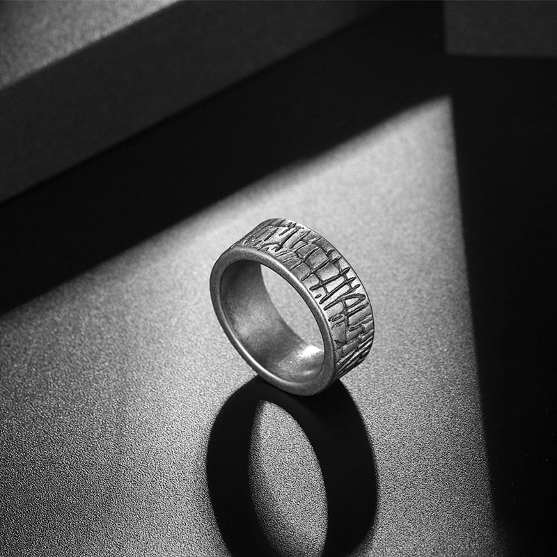 Wholesale And Retail Stainless Steel Antique Silver Plated Men's Hip Hop Punk Gift Party Charm Rings Women's Jewelry