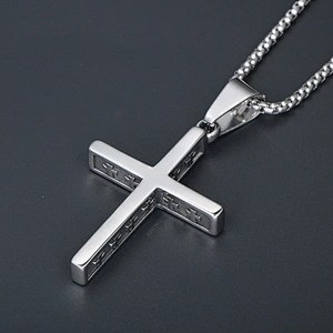 Wholesale And Retail Stainless Steel Antique Silver Womens Hip Hop Punk Gift Party Vintage Cross Pendants&Charms Jewelry