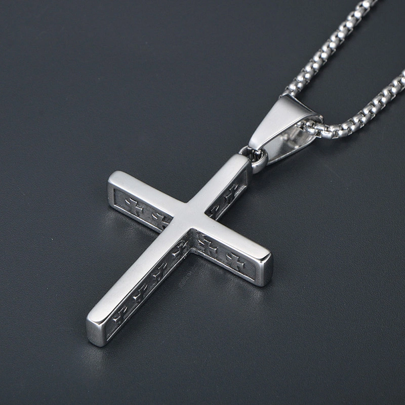 Wholesale And Retail Stainless Steel Antique Silver Womens Hip Hop Punk Gift Party Vintage Cross Pendants&Charms Jewelry