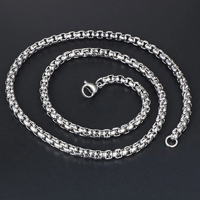 Wholesale And Retail Stainless Steel Antique Silver Men's Hip Hop Punk Gift Party Chain Necklace Jewelry