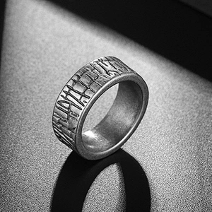 Wholesale And Retail Stainless Steel Antique Silver Plated Men's Hip Hop Punk Gift Party Charm Rings Women's Jewelry