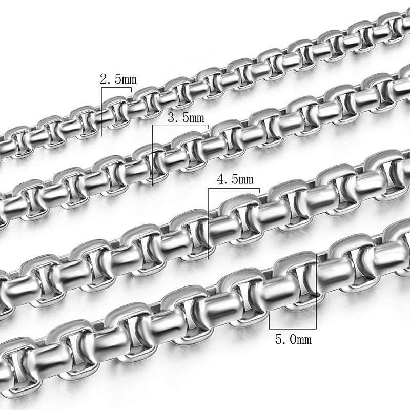 Wholesale And Retail Stainless Steel Antique Silver Men's Hip Hop Punk Gift Party Chain Necklace Jewelry
