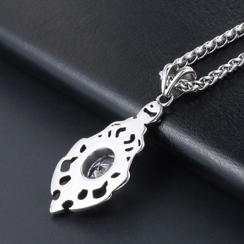 Wholesale And Retail Stainless Steel Antique Silver Womens Hip Hop Punk Gift Party Vintage Diamond Pendants&Charms Jewelry