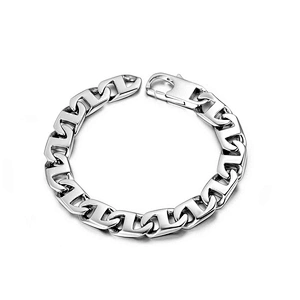 Wholesale And Retail Stainless Steel Antique Silver Men's Hip Hop Punk Gift Party Thick Chain Bangle Bracelet Jewelry