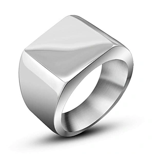 Wholesale And Retail Stainless Steel Silver Black Men's Hip Hop Punk Gift Party Lovers simple Classic Ring Women's Jewelry