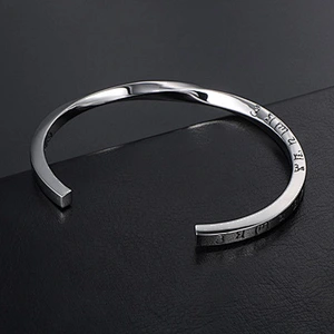 Wholesale And Retail Stainless Steel Antique Silver Men's Hip Hop Punk Gift Party Vintage Open Bangle Women's Bracelet Jewelry