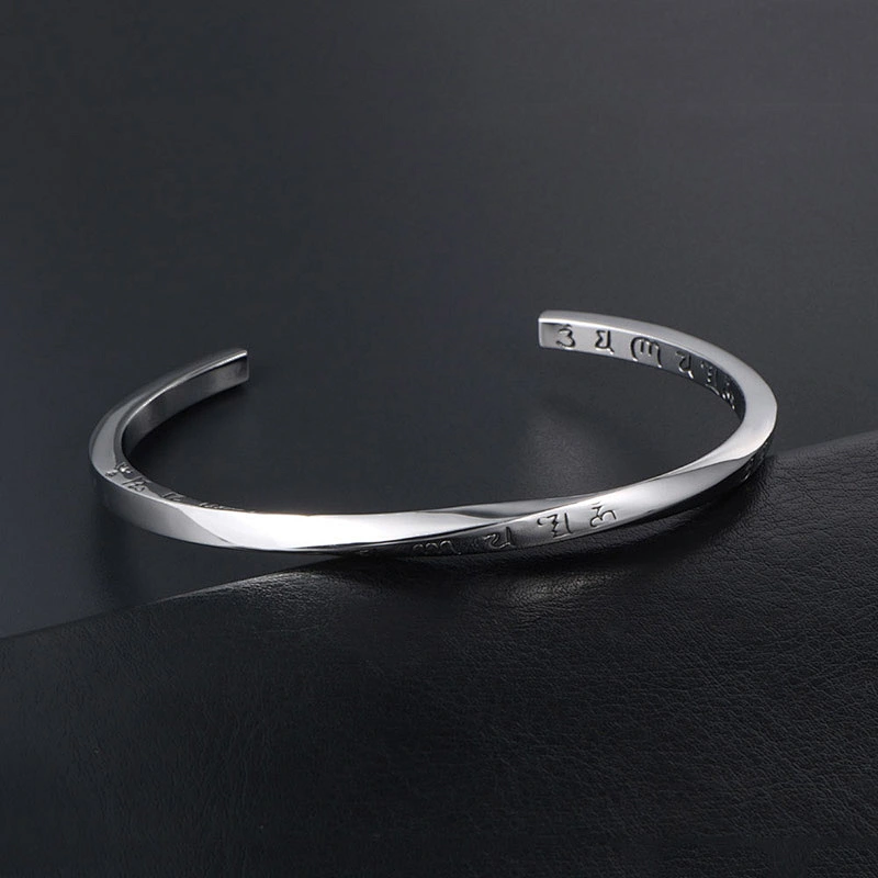 Wholesale And Retail Stainless Steel Antique Silver Men's Hip Hop Punk Gift Party Vintage Open Bangle Women's Bracelet Jewelry