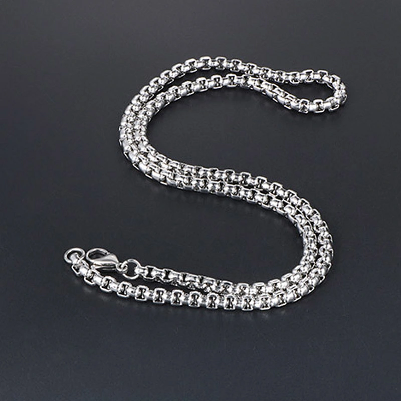 Wholesale And Retail Stainless Steel Antique Silver Men's Hip Hop Punk Gift Party Chain Necklace Jewelry