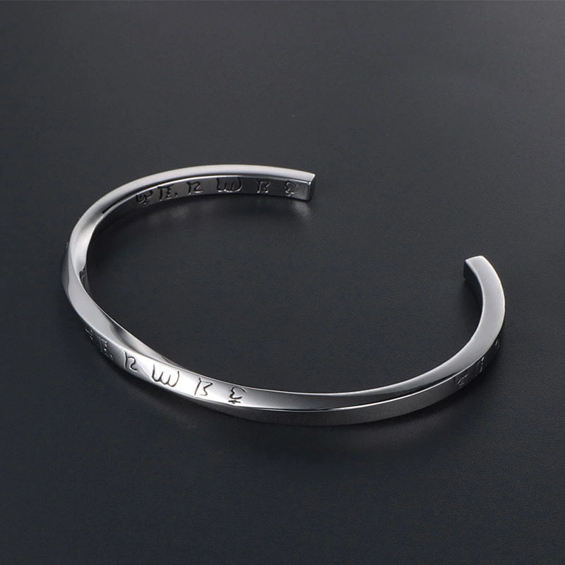 Wholesale And Retail Stainless Steel Antique Silver Men's Hip Hop Punk Gift Party Vintage Open Bangle Women's Bracelet Jewelry