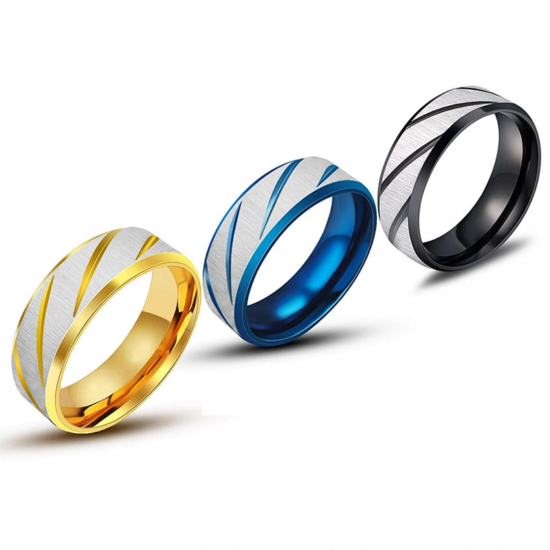 Wholesale And Retail Stainless Steel Silver Gold Men's Hip Hop Punk Gift Party Lovers simple Classic Ring Women's Jewelry