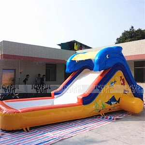 China factory giant inflatable water slide with landing for adult, inflatable amusement park inflatable slide for theme park