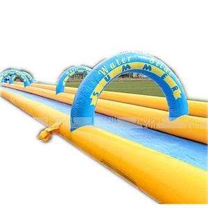 High Quality Factory Price 1000FT Long Slip Inflatable Water Slide Inflatable Wet Slide Slide the City