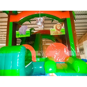 Hot selling inflatable tropical coconut tree inflatable jumping bouncer house for kids