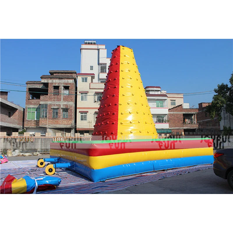 The most popular game inflatable climbing wall funny game with safety device for sale