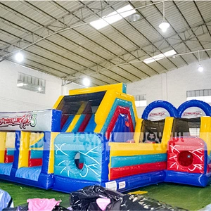 New design high quality outdoor inflatable obstacle course inflatable obstacle bouncing toys for kids