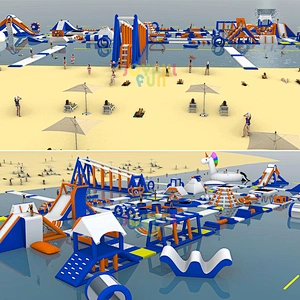 Joyful Fun Factory manufactures commercial gaint inflatable floating water park