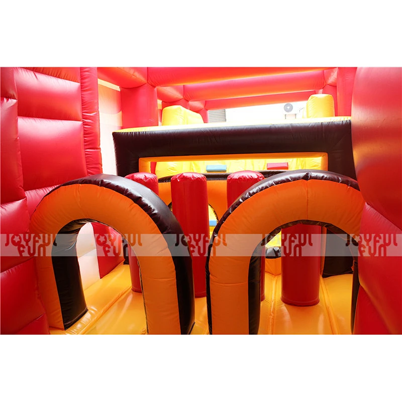 Inflatable Red Truck Obstacle Course, 2018 Inflatable Obstacle Run for ...