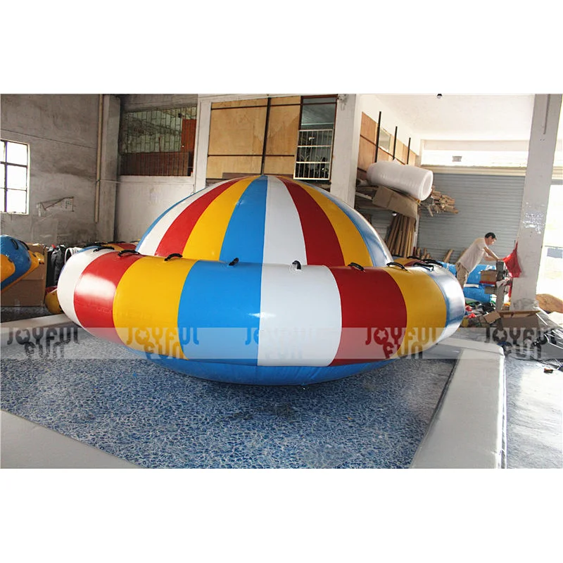 New product Joyful Fun factory inflatable flying boat towable inflatable disco boat for sale