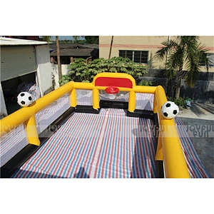 Popular design inflatable soccer soap filed funny game inflatable toy interesting football for sale
