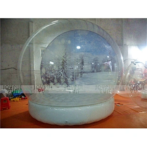 Hot sale happy Inflatable Christmas snow ball 3.5 mm clear PVC snow tree landscape beauty Christmas ball for sale