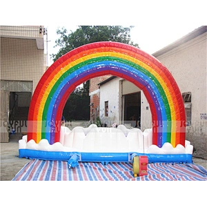 Factory price best selling inflatable rodeo bull air cushion inflatable rainbow cushion for sale