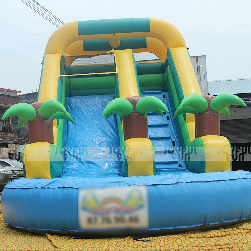 Custom logo kids indoor or outdoor inflatable water slide for sale
