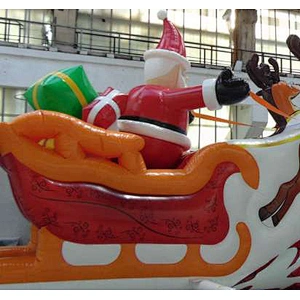 Christmas Santa commercial inflatable obstacle course inflatable obstacle game