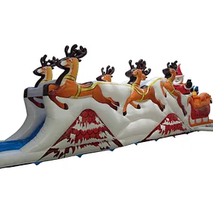 Christmas Theme Inflatable Obstacle Course Durable Inflatable Obstacle Christmas Deer Obstacle Course