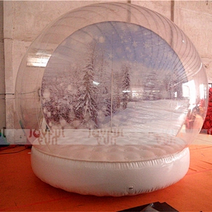 Hot sale happy Inflatable Christmas snow ball 3.5 mm clear PVC snow tree landscape beauty Christmas ball for sale