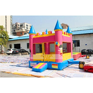 Indoor cute small inflatable jumping bouncer castle for kids