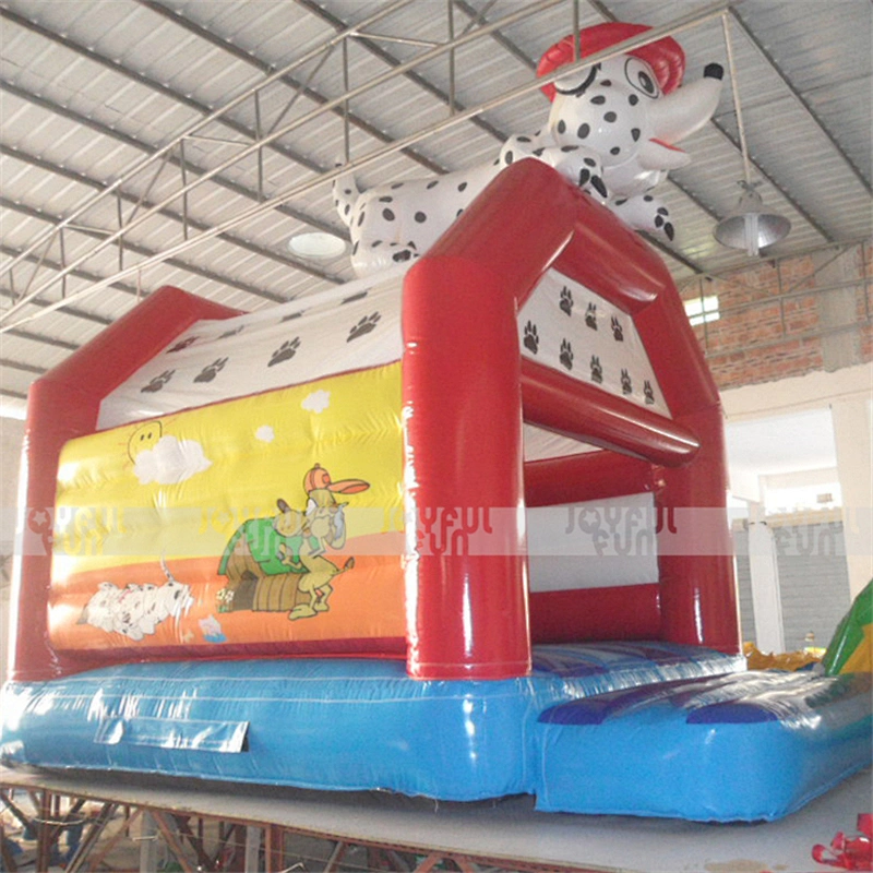 Good quality PVC material spotted dog jumping bouncy toy inflatables bounce house business for sale