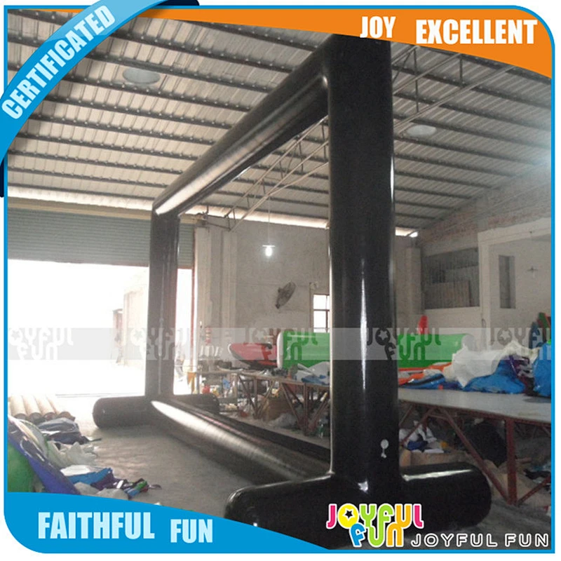 7 m Customized color good plastic Inflatable ball frame black inflatable outdoor soccer frame for adult
