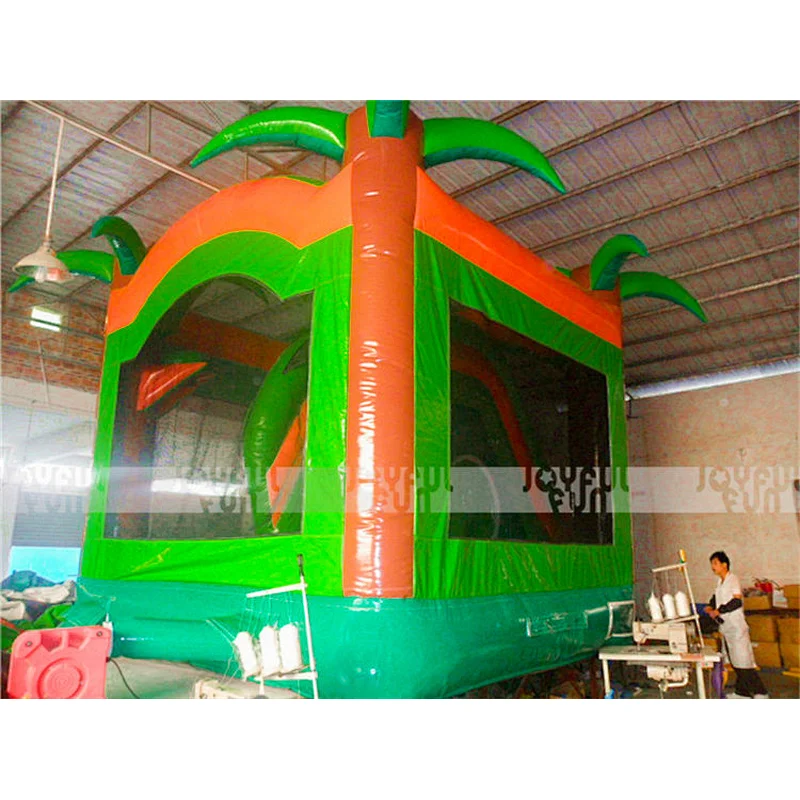 Hot selling inflatable tropical coconut tree inflatable jumping bouncer house for kids