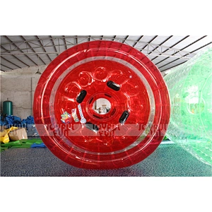 Factory price popular inflatable water roller ball wheel inflatable roller wheel game for events