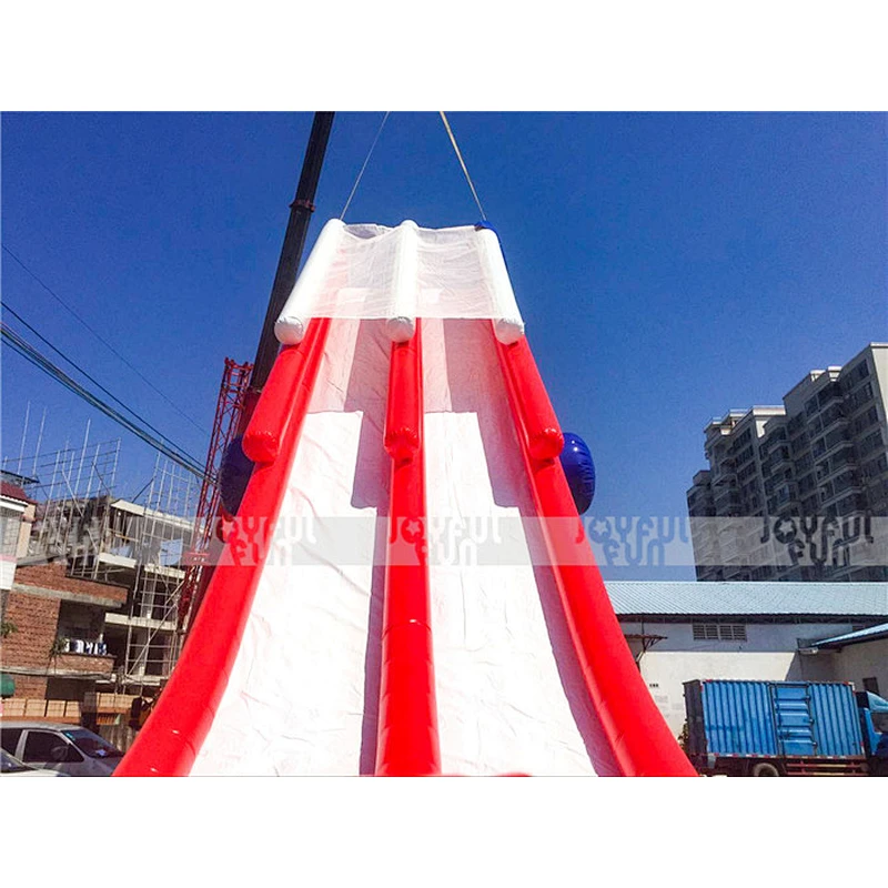 Red and blue large inflatable water slide toys equipment for boat
