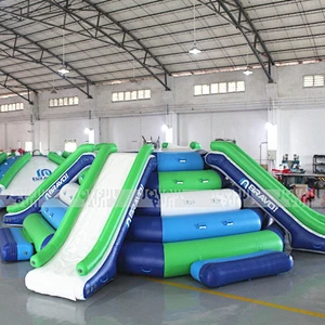 Customized inflatable park play sports equipment with several slides