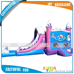 2017 good quality inflatable Christmas theme slide cheap price kids indoor plastic slide for sale