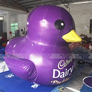 2017 welding giant inflatable tire advertising cartoon of purple duck