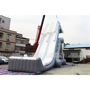 Funny inflatable yacht boat slide for sale big inflatable yacht slide for yacht water play equipment