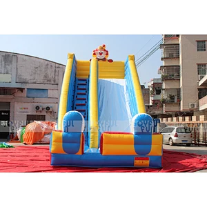 First quality factory price inflatable clown giant dry slide inflatable jumping bouncer slide inflatable funny game for sale