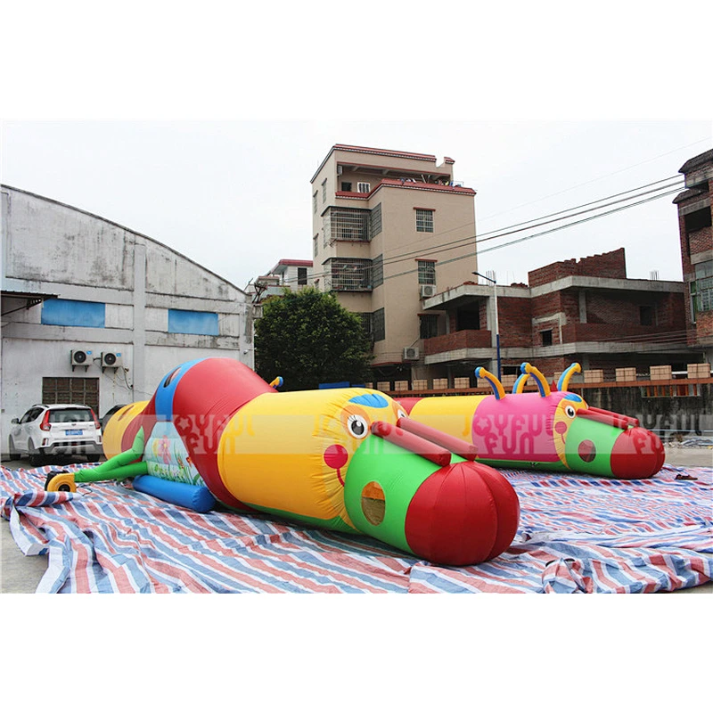 Customized giant inflatable tunnel caterpillar design for sale