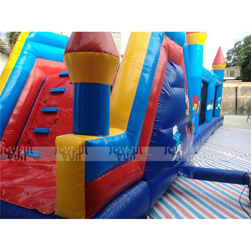 Whole sale Dry inflatable obstacle course inflatable climbing game bouncy slide amusement park toys