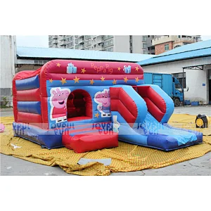 Customized Cartoon Kids Toys Bouncy Castle Jumping Inflatable Bounce House with Slide
