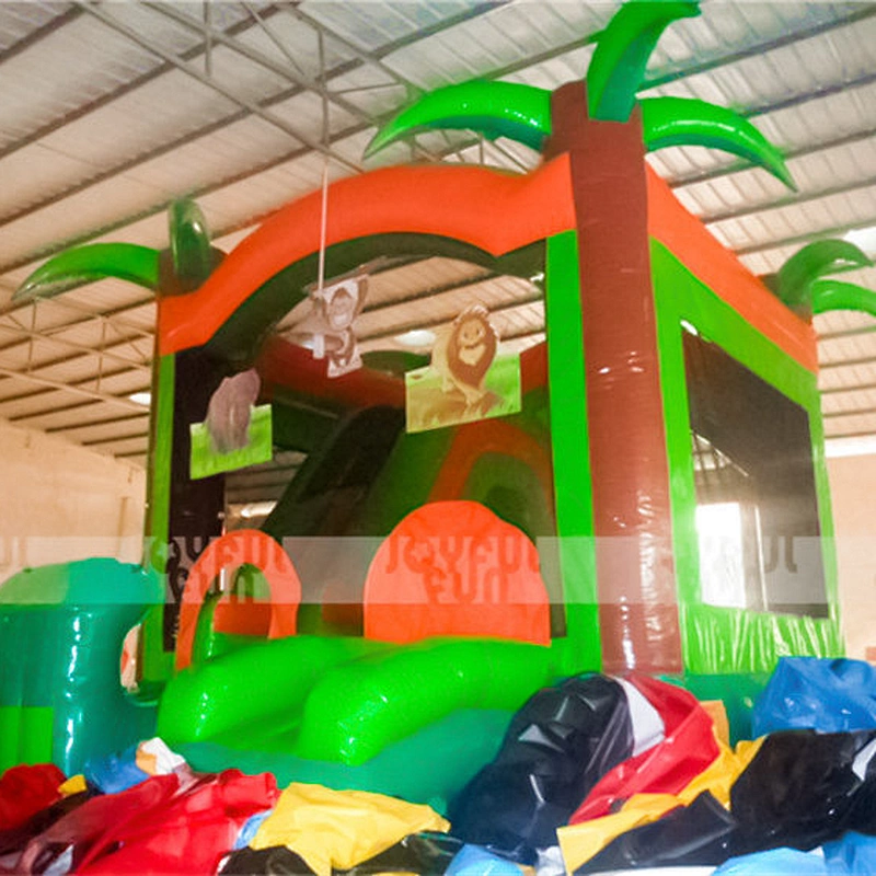 Hot selling inflatable tropical coconut tree inflatable jumping bouncer house for kids