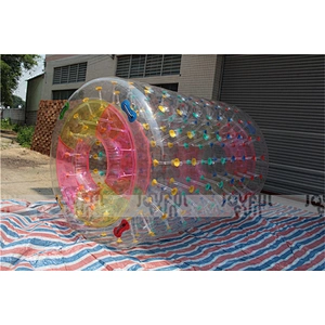 Professional China factory inflatable water roller funny game inflatable wheel toy for kids or adults