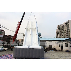 Funny inflatable yacht boat slide for sale big inflatable yacht slide for yacht water play equipment