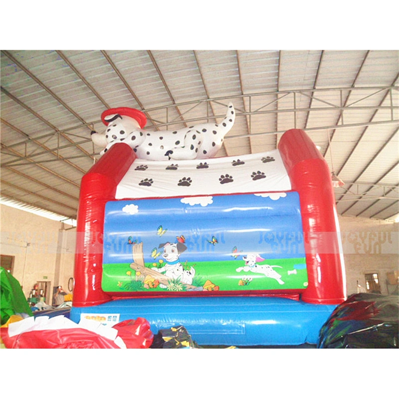 Good quality PVC material spotted dog jumping bouncy toy inflatables bounce house business for sale