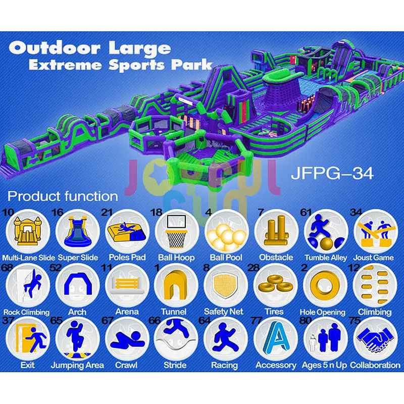 Large Inflatable Park Commercial Indoor Outdoor Playground Equipment Inflatable Theme Park