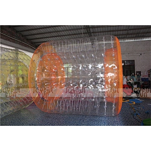 Customized color Orange inflatable roller ball inflatable PVC bumper ball for adult
