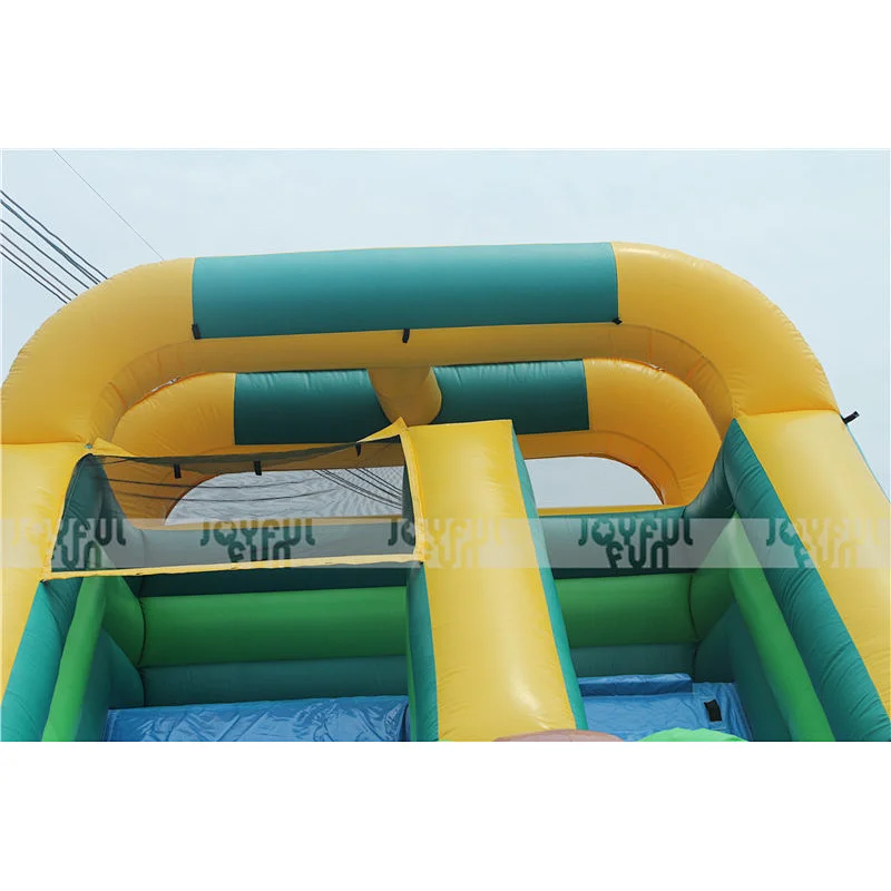 Durable quality cheap price inflatable small slide with coconut trees pool inflatable water slide with pool